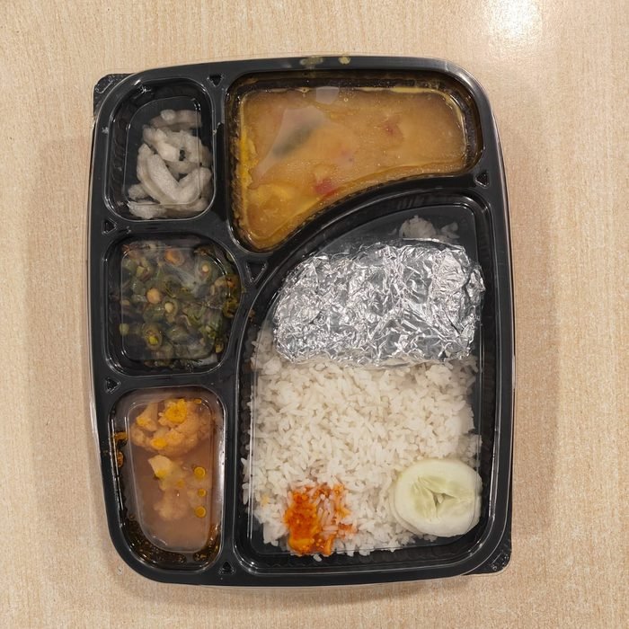 Open thali meal box